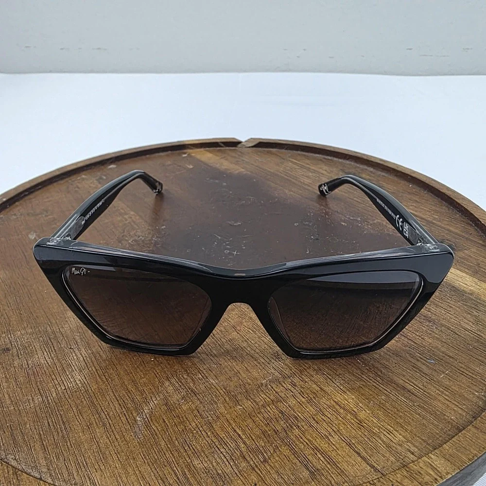 Maui Jim Kini Kini Sunglasses Womens 54-20-145 Gray Cat Eye MJ 849-02K